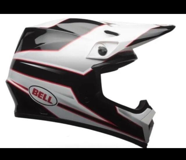 Bell Motorradhelm MX-9 Stryker Größe S Cross Helm Weiß 100% origi in Remagen