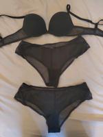 ESPRIT Push Up BH und 2 Slips, grau,  75 A und 36/38, wie Neu Bremen - Oberneuland Vorschau