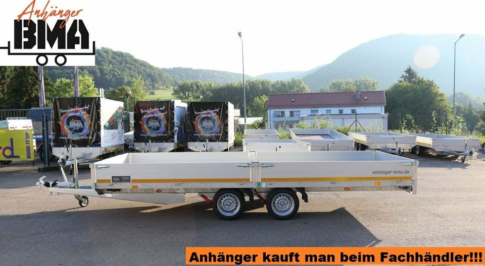 EDUARD Anhänger Hochlader 456x200x30 3500kg 63cm Ladehöhe in Mühlhausen im Täle