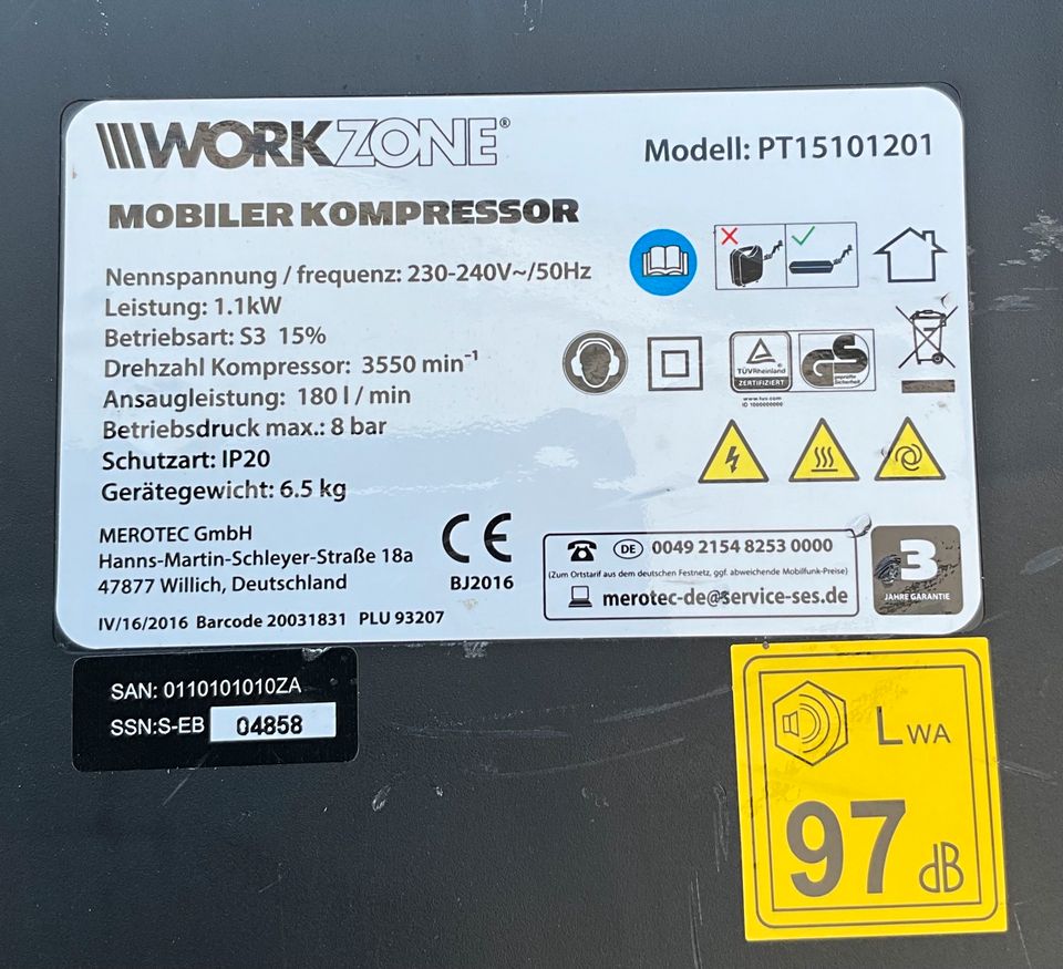 Mobiler Kompressor zum Aufpumpen von…. in Freudenberg