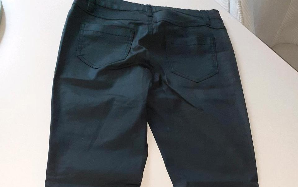 'pieces'☆Skinny Stretch-Jeans☆schwarz☆glänzend☆Gr. S☆ in Leinefelde-Worbis
