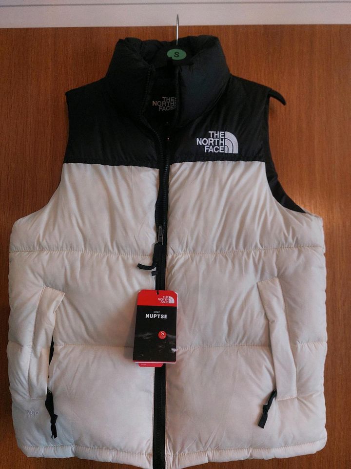 The north face weste nuptse schwarz weiss in Mönchengladbach