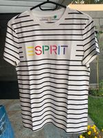 4x ESPRIT T-Shirt Logo Print XS weiß grün gelb blau gestreift NEU Nordrhein-Westfalen - Düren Vorschau