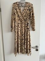Beiges Kleid mit schwarzem Muster – H&M, Größe XS, wie neu München - Bogenhausen Vorschau