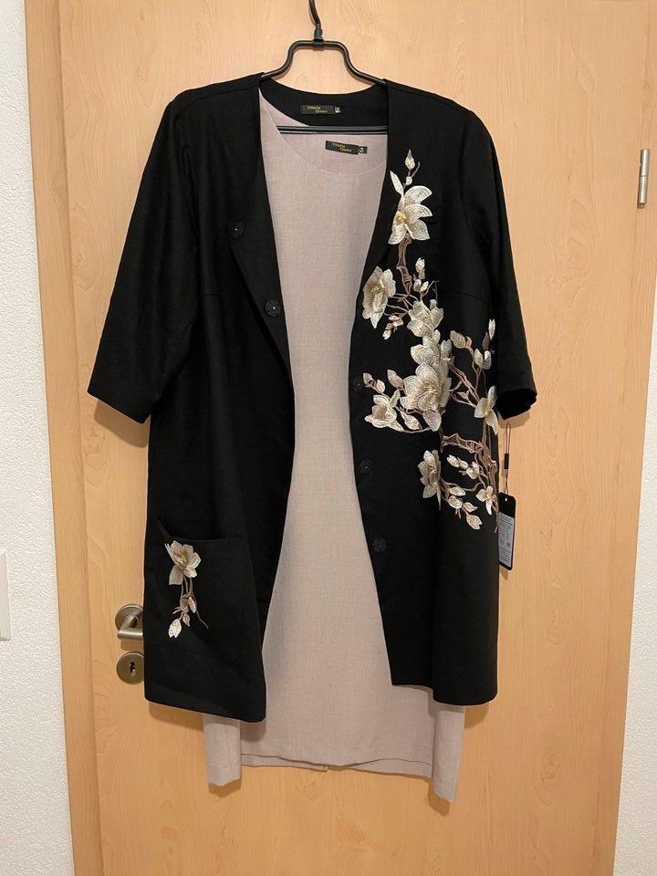 Zweiteiler Damen Kleid Jackett festlich Leinen XL 44-46 neu in Bad Saulgau