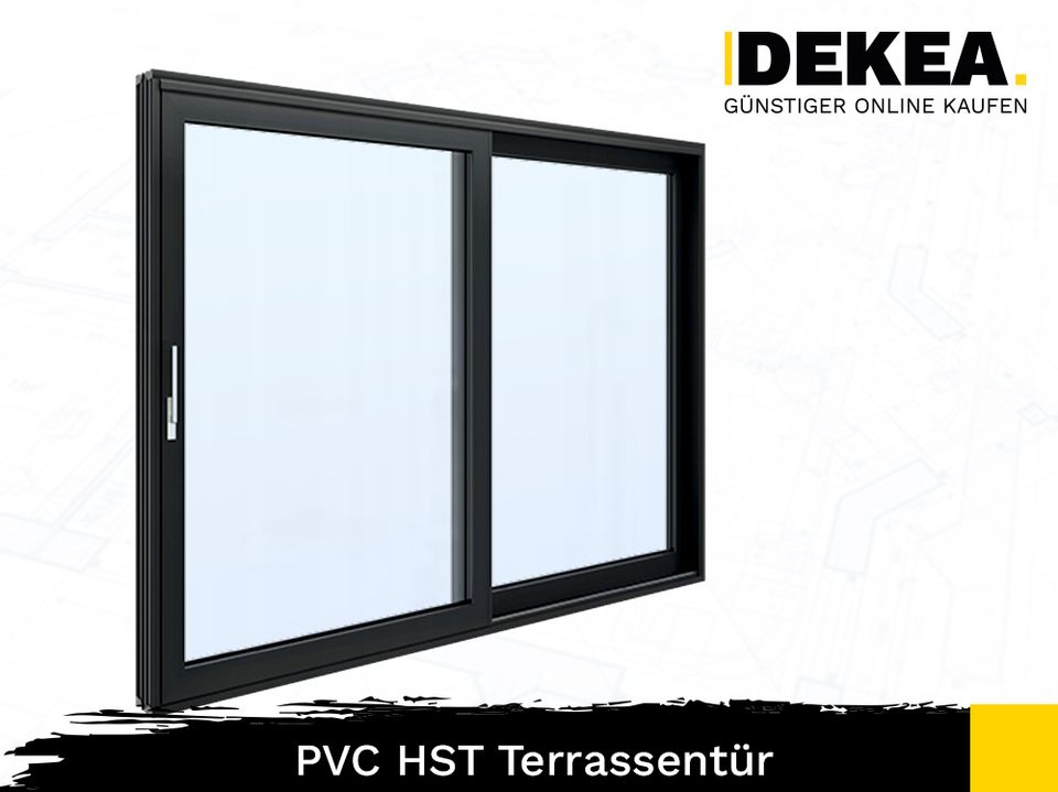 Kunststoff Terrassentür HST PVC-Fenster Kunststofftür Tür Hebe-Schiebetür Dreifachverglasung Balkontür 2997 x 2417 mm Eingangstür Außentür Schaufenster Fenster nach Maß in Dresden