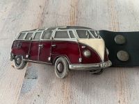 VW BUS rot Gürtelschnalle Leder-Gürtel 100cm Nordrhein-Westfalen - Rösrath Vorschau