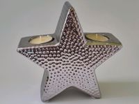 Kerzenhalter Kerzenständer Teelicht silber Stern glänzend Hessen - Heringen (Werra) Vorschau