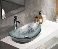 Waschbecken Glas Aufsatzwaschbecken Wasserhahn Oval Badezimmer Hessen - Bebra Vorschau