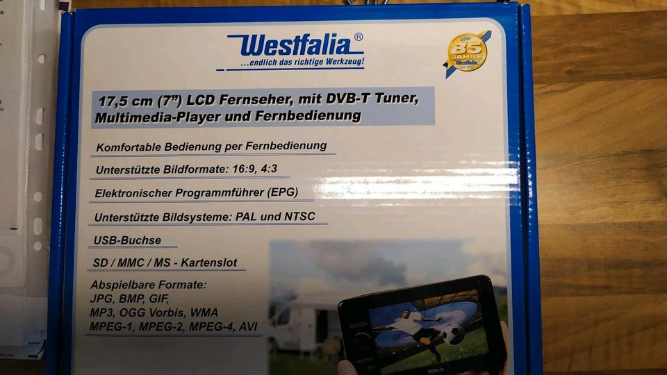 7'' LCD TV mit DVB-T Tuner und Mediaplayer in Friolzheim