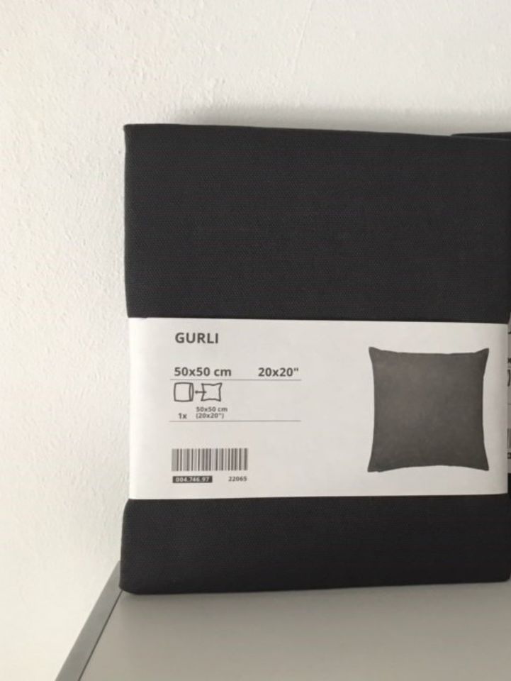"IKEA GURLI" Kissenbezug Kissenhülle 50x50cm weiß beige schwarz in Biberach an der Riß