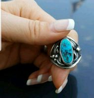 Silber Ring Unisex türkis Navajo Indianer signiert Nordrhein-Westfalen - Herne Vorschau