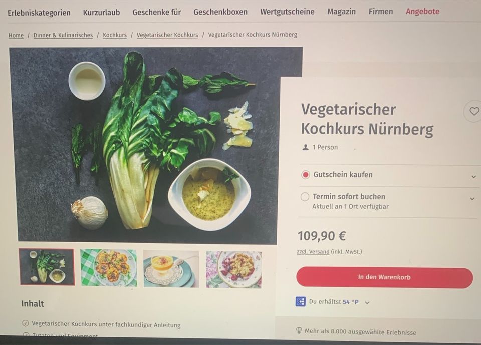 MyDays Veggie Küche Nürnberg Gutschein bis Ende 2024 in Regensburg