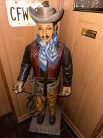 Cowboy Statue Holz handgeschnitzt Figur Vintage Deko Düsseldorf - Angermund Vorschau