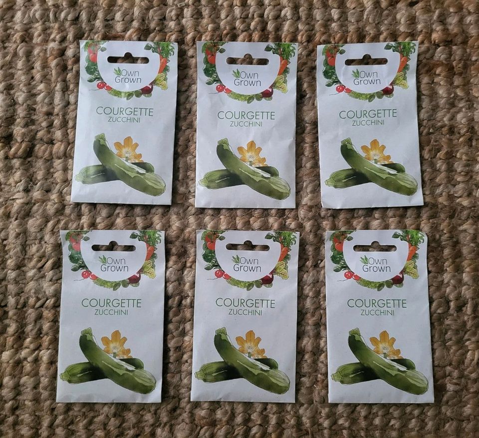 6 x Samen Gemüse OVP Zucchini Own Grown Bio Leipzig  NP 21 Euro. in Leipzig