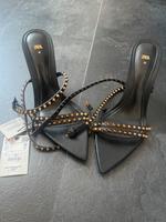 Sandalen Leder 39 schwarz High heels Nürnberg (Mittelfr) - Mitte Vorschau
