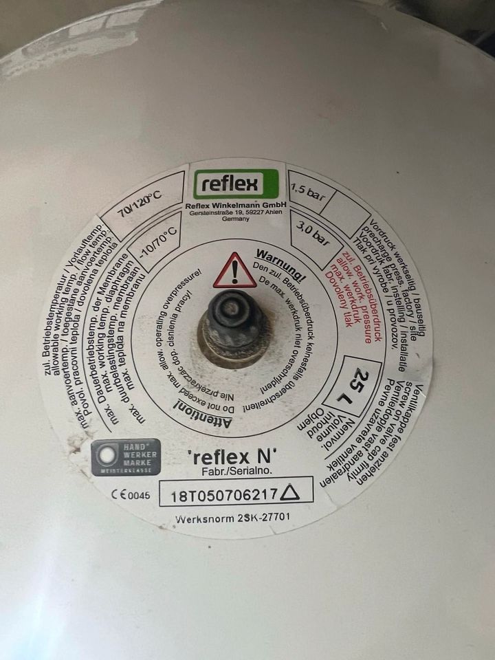 Reflex N Ausdehnungsgefäß 25 Liter Heizungszubehör in Bielefeld