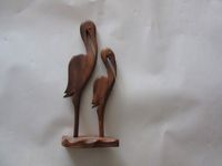 Reiher Kranich 60er Jahre Vögel Holz Stand Figur 28 cm hoch Bayern - Ichenhausen Vorschau