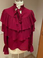 Shein Bluse Volant bordeauxrot Gr.S top Zustand Sachsen-Anhalt - Weißenfels Vorschau