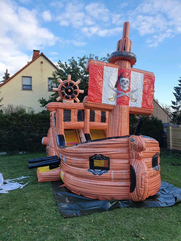 Hüpfburg XXL Schiff Rutsche Pirat Kinder Feier in Döllstädt