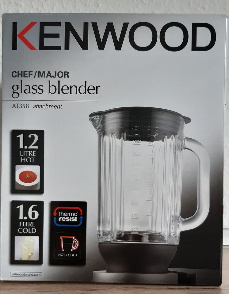 NEU Kenwood AT358 Mixer/Blender (Glas), Aufsatz f. Küchenmaschine in Frankfurt am Main