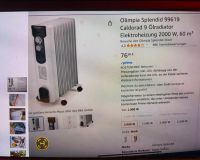 Olimpia Caldorad  Ölradiator Elektroheizung Rheinland-Pfalz - Rodenbach Vorschau