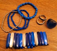 TOP: Schmuckset, blau, 4x Armband, 3x Ring, Modeschmuck Niedersachsen - Seelze Vorschau