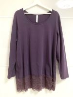 Sheego Pullover Longsleeve mit Spitze violett lila Gr. 44/46 Nordrhein-Westfalen - Niederkassel Vorschau