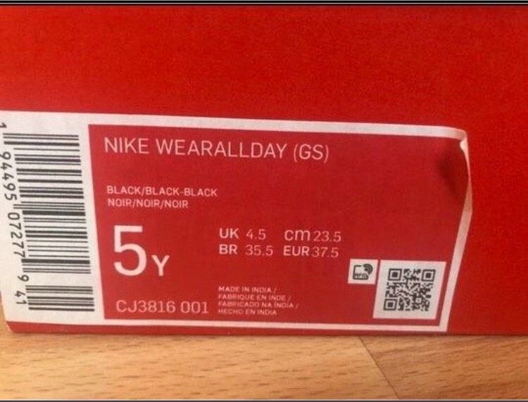 Nike Schwarz Wearallday Gr.37,5 Neu 23,5 cm Schwarz 37 1/2 Sneake in Gummersbach