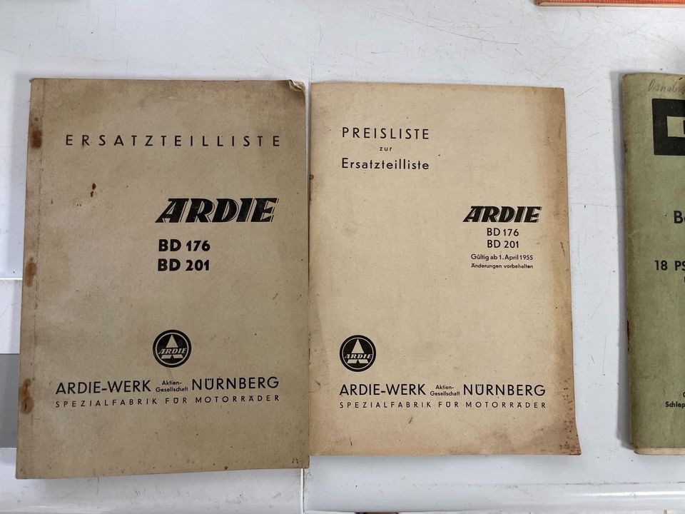 Ersatzteilliste ARDIE BD 176 , BD 201 / Preisliste ORIGINAL in Rhede