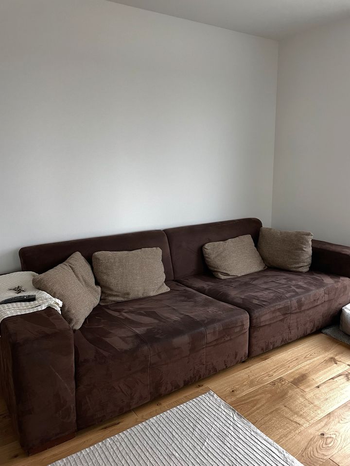 Sofa / Couch braun inkl Kissen in Schwetzingen