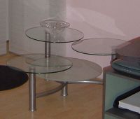 COUCHTISCH aus Glas (Platten beweglich), silber Metallgestell Dortmund - Brackel Vorschau