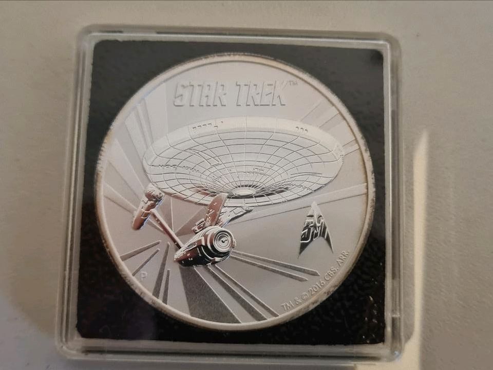 Star Trek 2016 Münze 50 Jahre Coin Tuvalu 1 Oz Silber Dollar in Gemünden a. Main