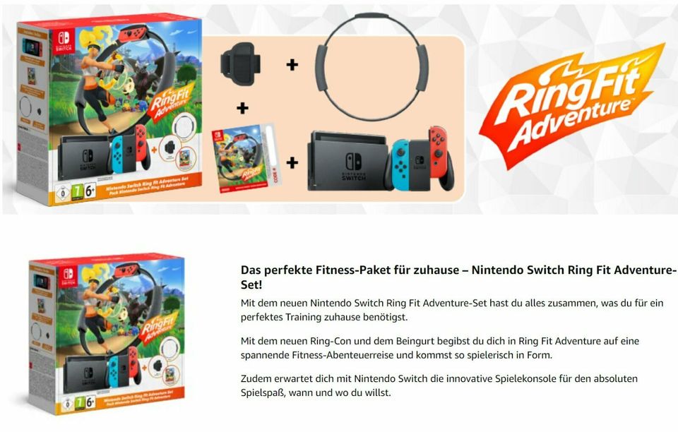 Nintendo Switch Ring Fit Adventure-Set NEU & OVP in Warendorf