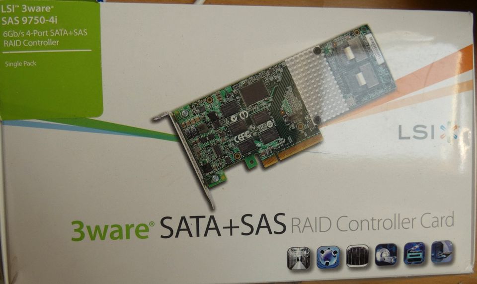 NEU - LSI 3ware SAS 9750-4i 4 Port RAID Sata SAS Controller in Schwaikheim