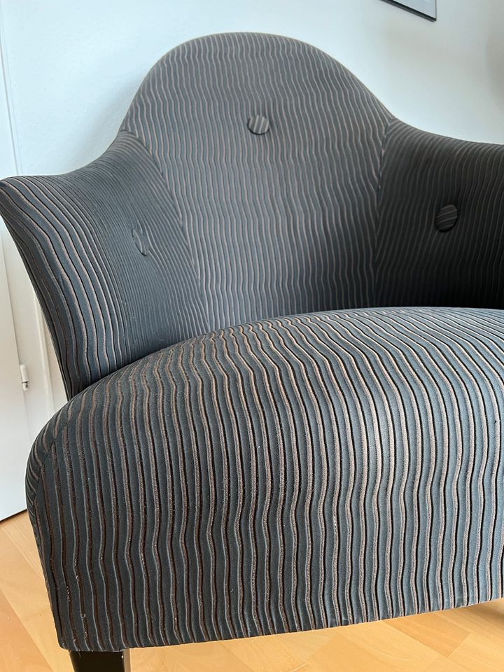 Designer Sessel John Hutton for Donghia Club Sessel Nadelstreifen in Herzogenrath