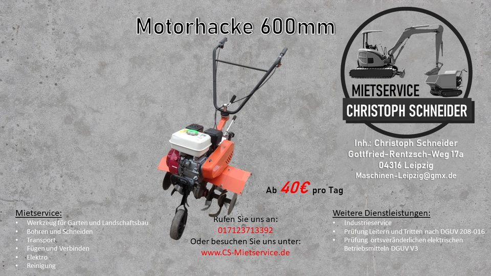 Motorhacke, Bodenhacke, Bodenfräse, Gartenfräse Benassi mieten 60 in Leipzig