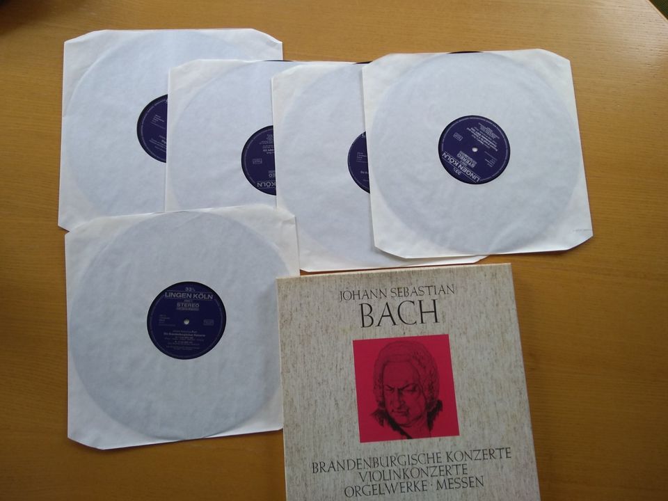 Johann Sebastian BACH 5 Schallplatten sehr alt Musik Klassik in Ichenhausen