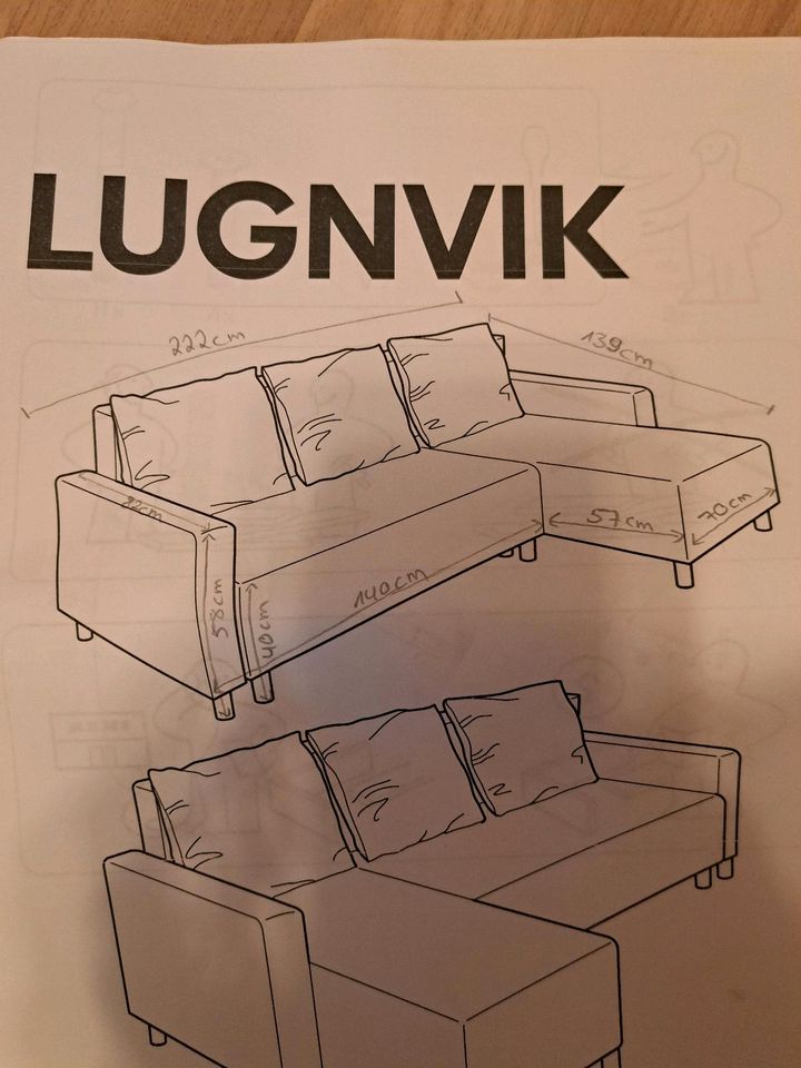 Sofa / Schlafsofa "Lugnvik" von IKEA in Emmendingen