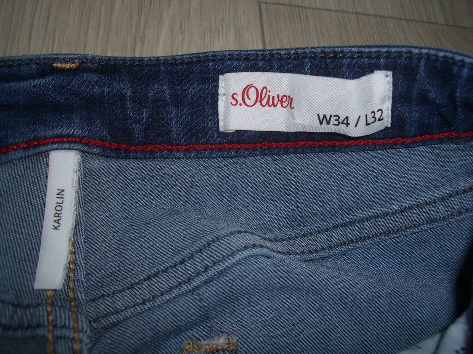 S.Oliver Jeans Größe W34 L32 blau Damen neuwertig Karolin in Asendorf (Nordheide)