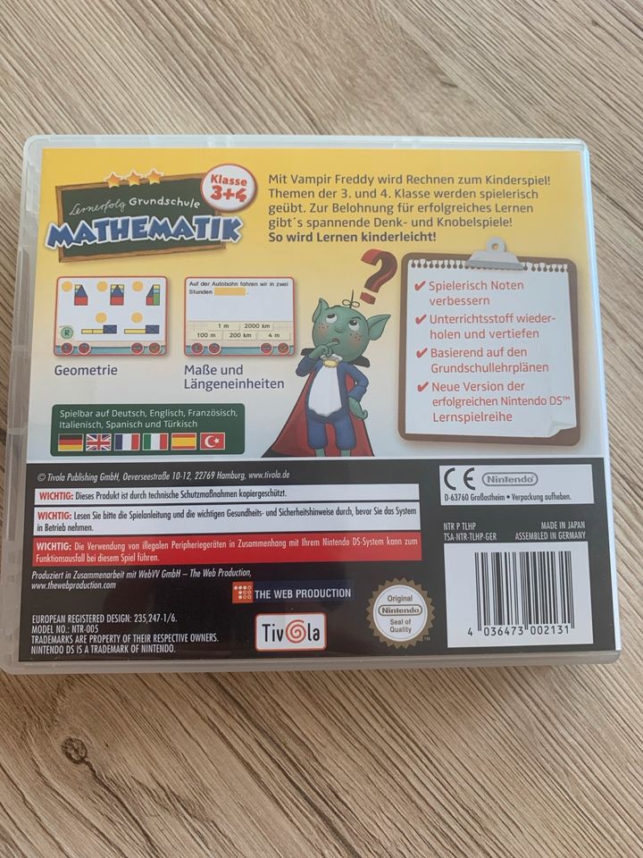 Mathe Spiel Klasse 3+4 Nintendo DS in Neuwied
