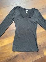 H&M Basic Shirt Sweatshirt Langarm S 36 grau Jersey Bayern - Bad Endorf Vorschau