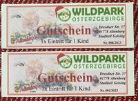 2 x Eintritt Wildpark Osterzgebirge Dresden - Klotzsche Vorschau