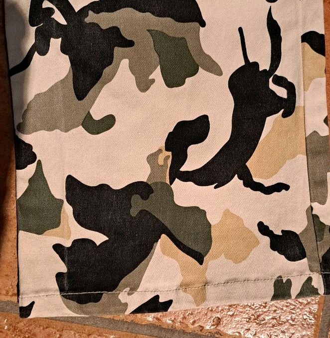 Camouflage Outfit Netz Top u. Hose Khaki Kostüm Fasching in Wittorf