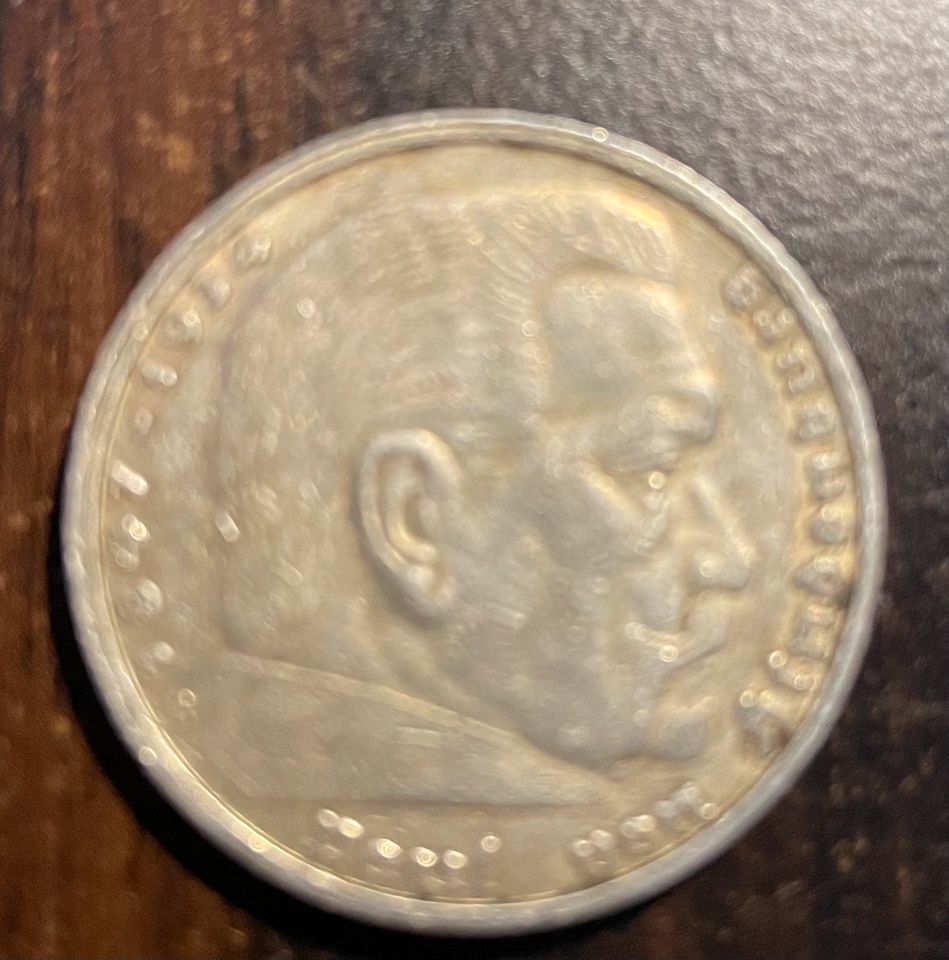 5 Reichsmark Paul von Hindenburg 1935 E in Friedrichshafen