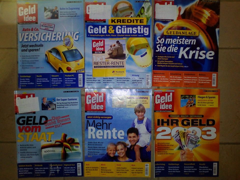 94 Ausgaben GELDIDEE, das Wirtschaftsmagazin, 22/2002 - 06/ 2008 in Isenbüttel