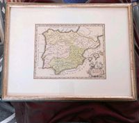 Bild Gemälde Karte Spanien Hispania map antik 1700 Kunst Bayern - Hallbergmoos Vorschau