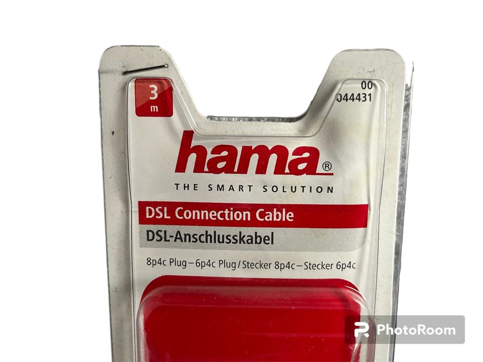 HAMA DSL Anschlusskabel 8p4c (RJ45) - 6p4c (RJ11),  3 m in Baltmannsweiler