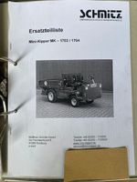 Schmitz Mini Kipper MK 1703 / 1704  Ersatzteilliste Nordrhein-Westfalen - Weilerswist Vorschau