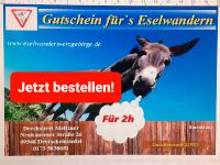 Geschenk Gutschein Eselwandern im Erzgebirge Erlebnisgeschenk Dresden - Niedersedlitz Vorschau